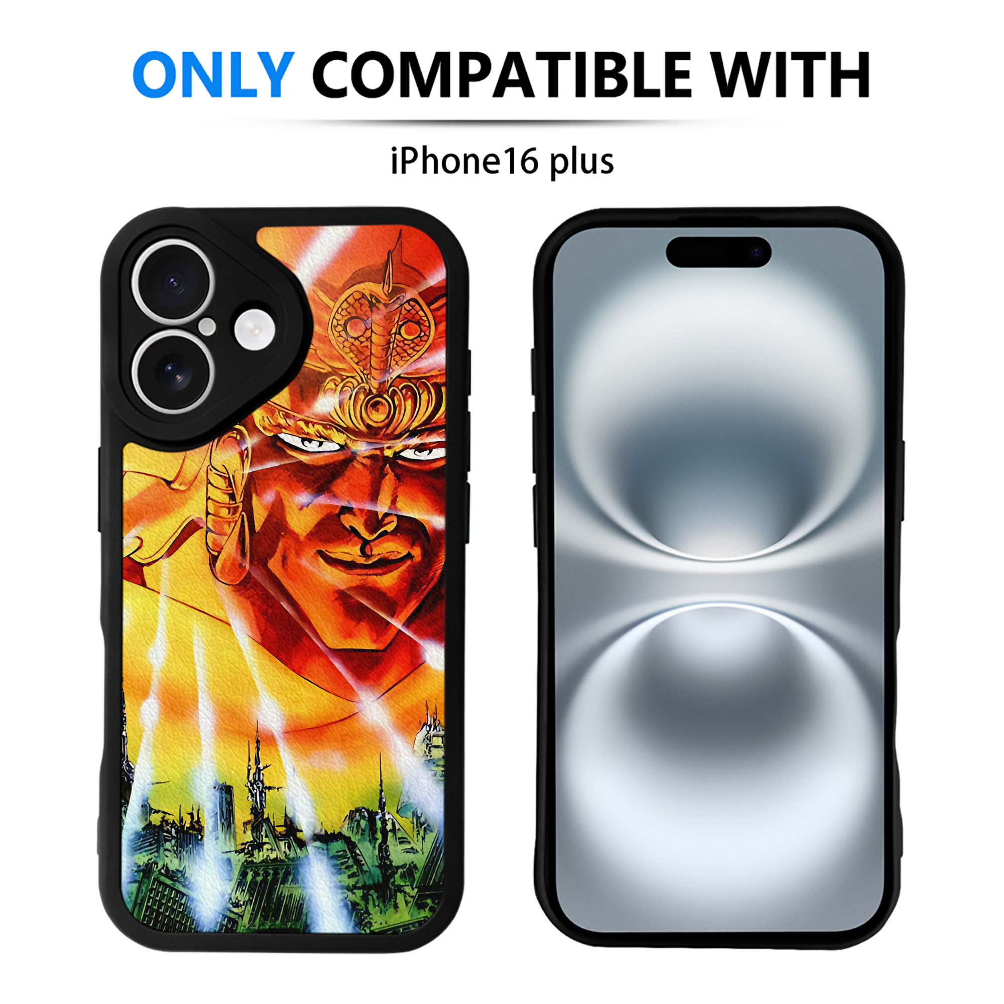 （画像用） 北斗の拳 Fist of the North Star 【iPhone 16シリーズ対応】シリコンスマホケース（レザー調） 材質：シリコン